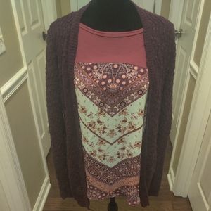Cloud Chaser Plum Cardigan